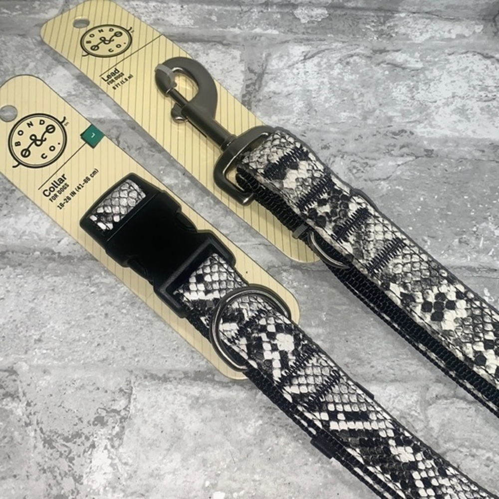 Bond &‎ Co. Snake Skin Dog Leash& Collar